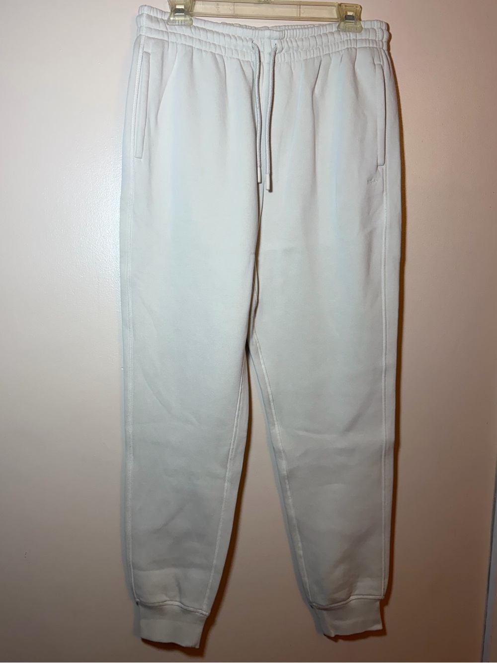 DSG Men’s M Cream Bone Off White Fleece Jogger Pants Drawstring Dicks Sporting